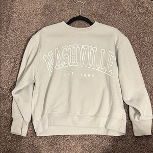 NASHVILLE sage green Graphic Sweatshirt